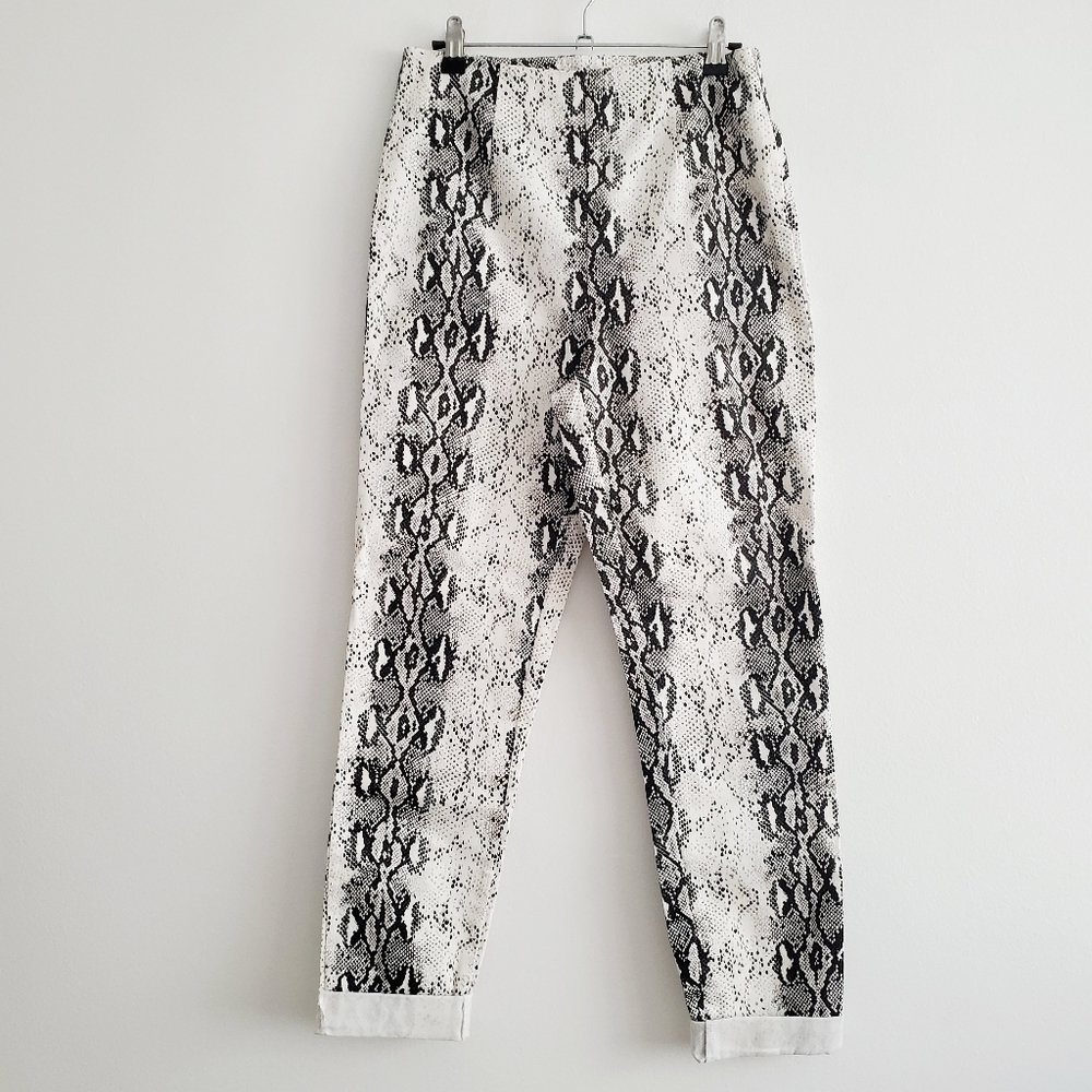 NEW‎ Salty Snake Print High Rise Black White Pants